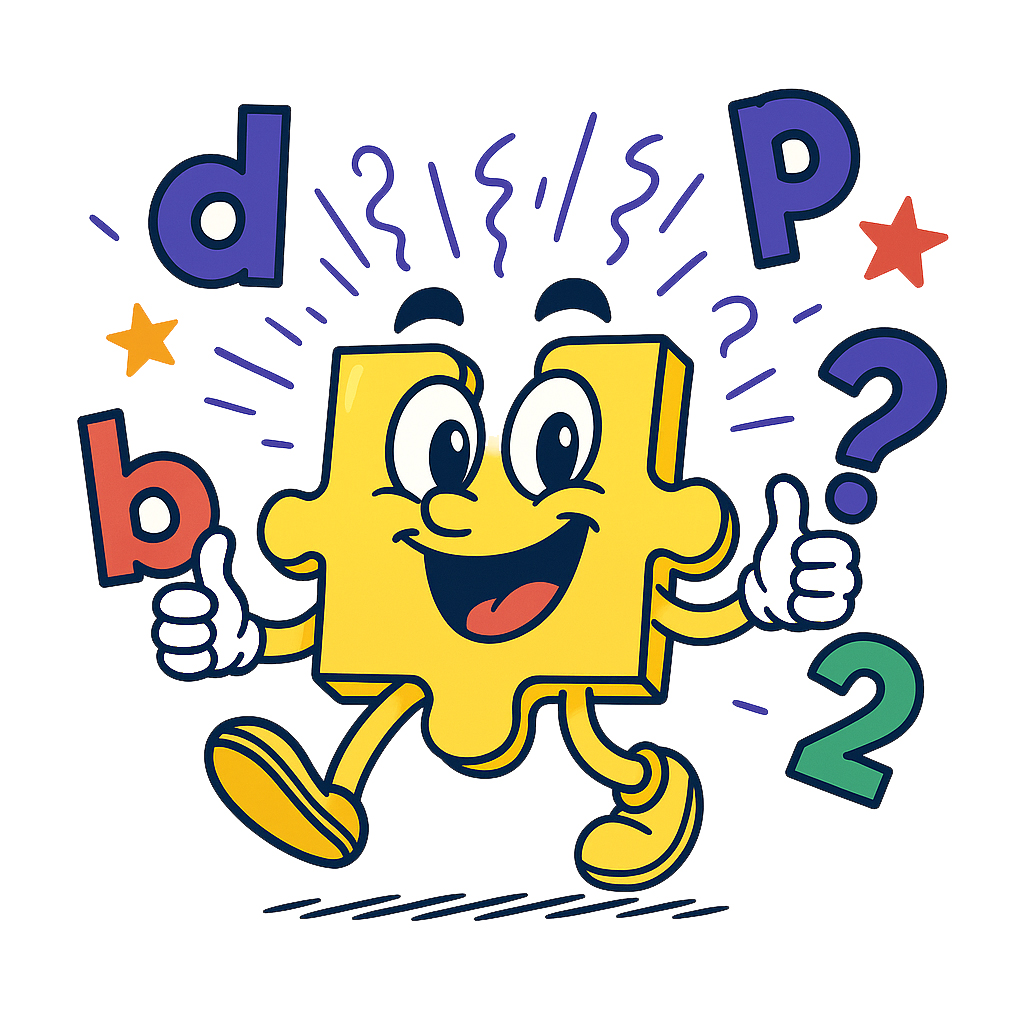 Puzzelstukje met Dyslexie, ADHD en Dyscalulie. Volgt een Davis training bij Eindelijk Duidelijk