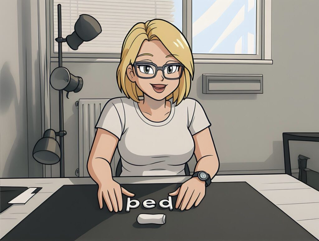 vrouw met dyslexie die met klei aan het werk tijdens een Davis dyslexie training voor volwassenen bij Eindelijk Duidelijk