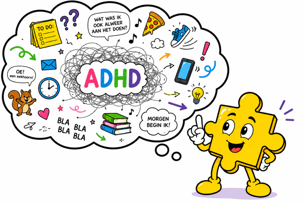 puzzelstukje met ADHD dat een Davis ADHD training volgt bij eindelijk duidelijk