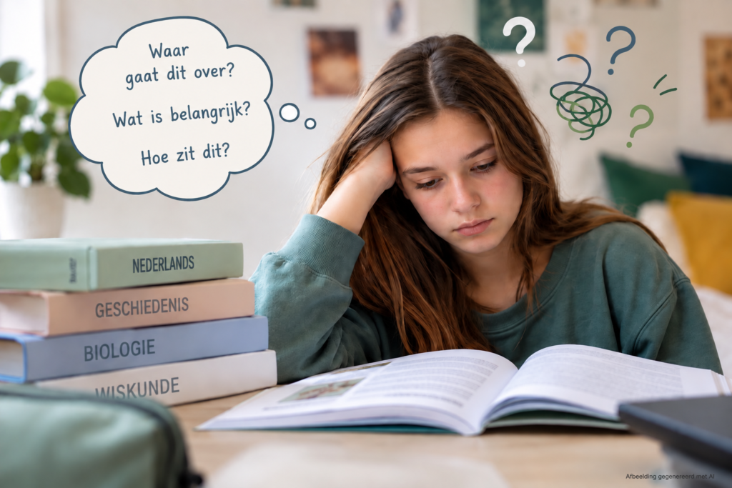 meisje met problemen met begrijpend lezen