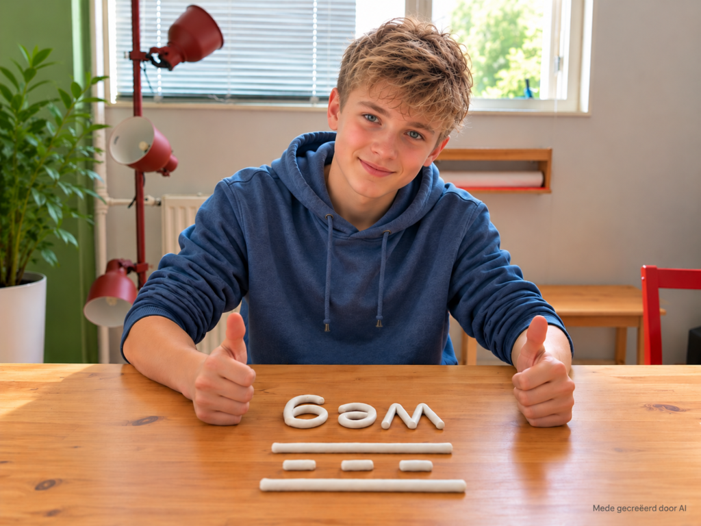 Tiener werkt met klei tijdens Davis Dyslexie Begeleiding bij Eindelijk Duidelijk in Zoetermeer.