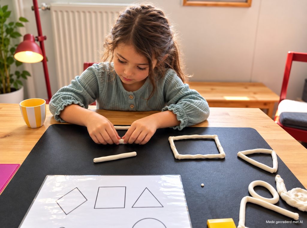 Kind werkt met klei tijdens Davis Dyslexie Begeleiding bij Eindelijk Duidelijk in Zoetermeer