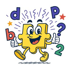 Puzzelstukje met Dyslexie, ADHD en Dyscalulie. Volgt een Davis training bij Eindelijk Duidelijk